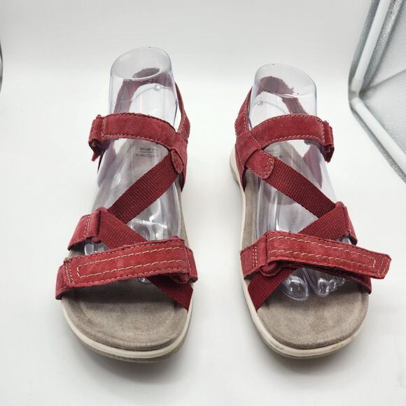 Earth Origins  Women's Sz 8 M  Red Pepper Suede Slingback Sandals - Picture 3 of 6